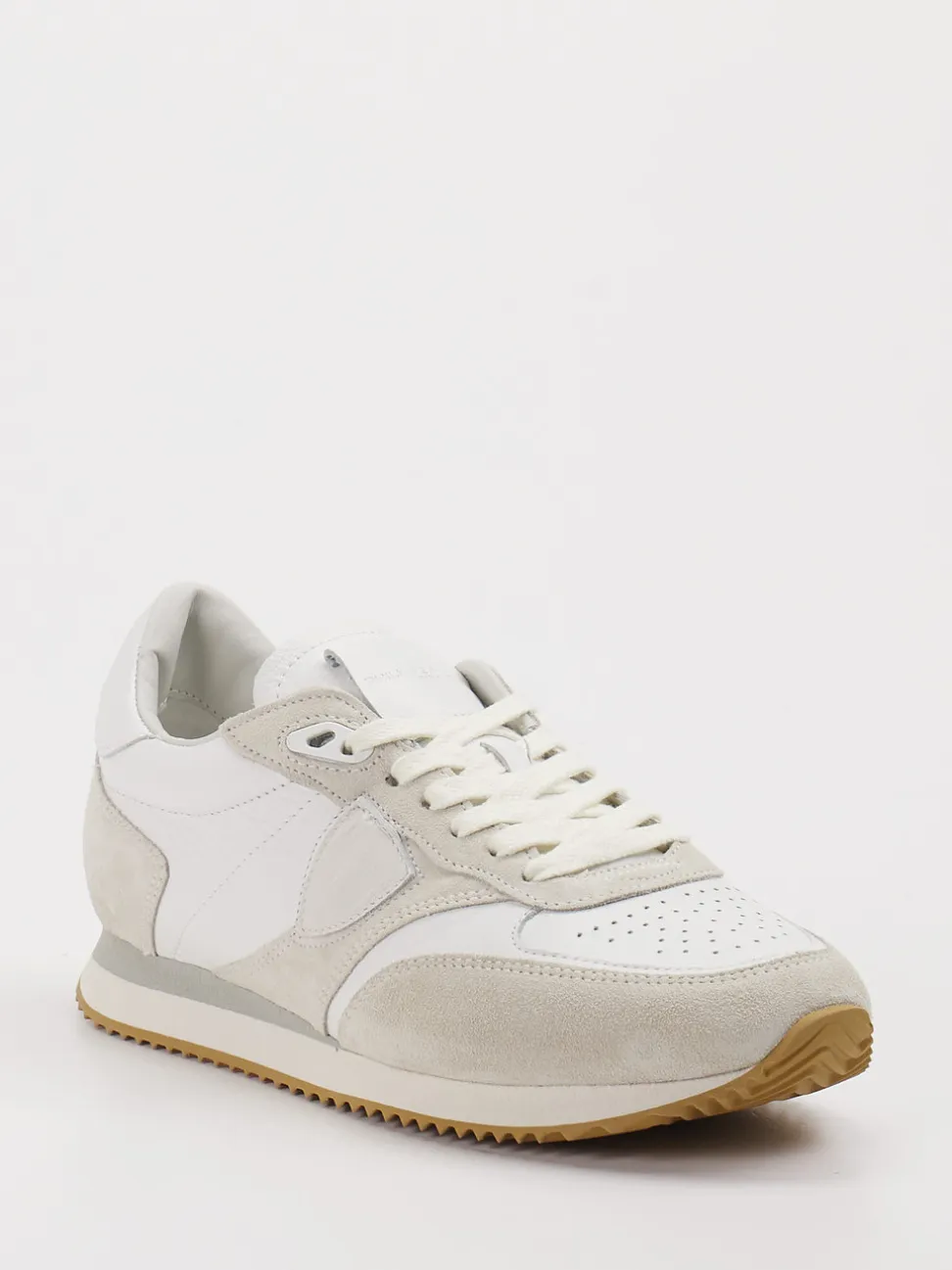 Philippe Model – Sneaker aus Leder-Mix in Offwhite