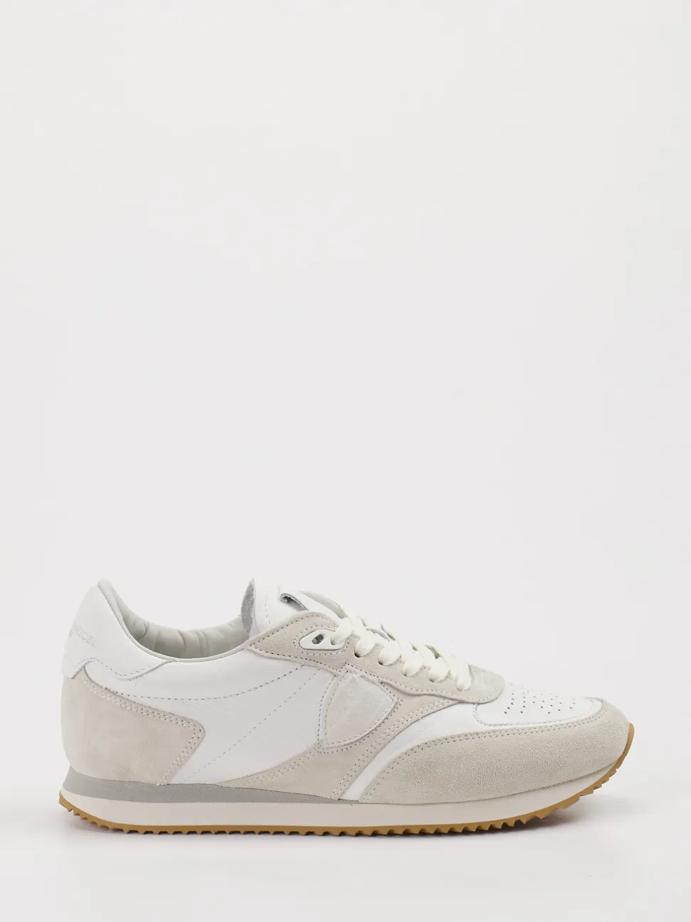 Philippe Model – Sneaker aus Leder-Mix in Offwhite