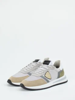 Philippe Model – Sneaker aus Veloursleder in Grau