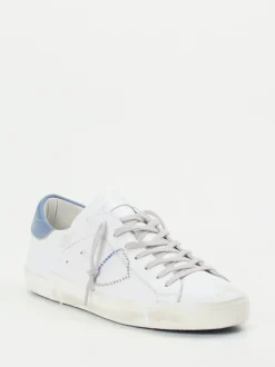 Philippe Model – Sneaker aus Kalbleder weiß Used-Look