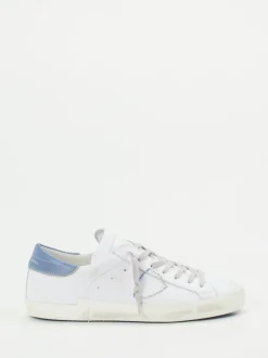 Philippe Model – Sneaker aus Kalbleder weiß Used-Look