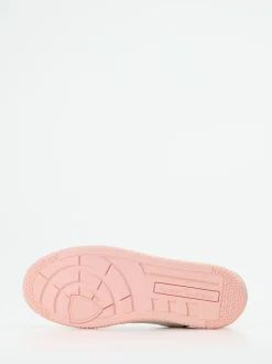 Philippe Model – Sneaker aus Leder-Mix in Weiß-Rosé