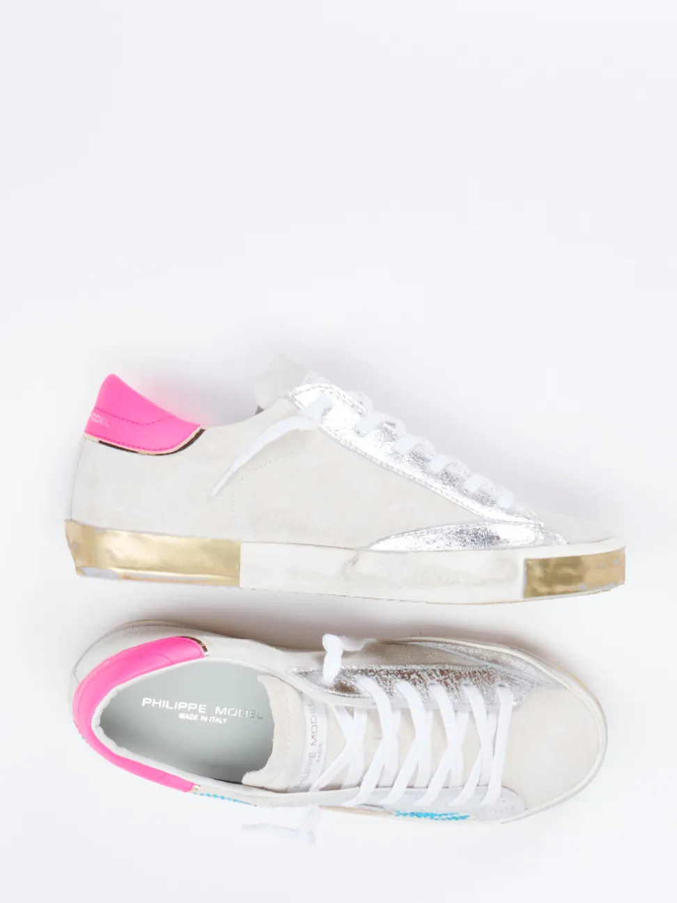 Philippe Model – Sneaker aus Veloursleder mit Strass