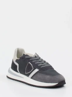 Philippe Model – Sneaker aus Velour/Textil grau