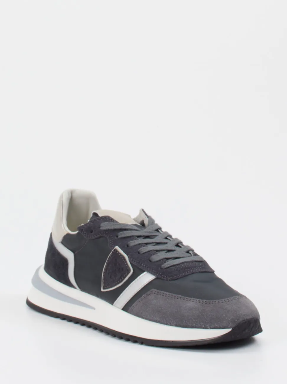 Philippe Model – Sneaker aus Velour/Textil grau