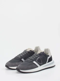 Philippe Model – Sneaker aus Velour/Textil grau