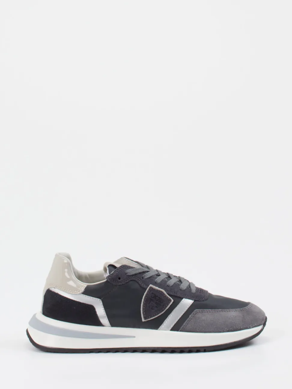 Philippe Model – Sneaker aus Velour/Textil grau