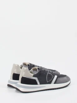 Philippe Model – Sneaker aus Velour/Textil grau
