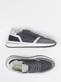 Philippe Model – Sneaker aus Velour/Textil grau