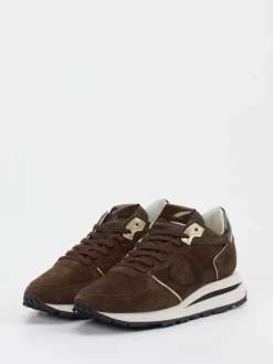 Philippe Model – Sneaker aus Veloursleder braun