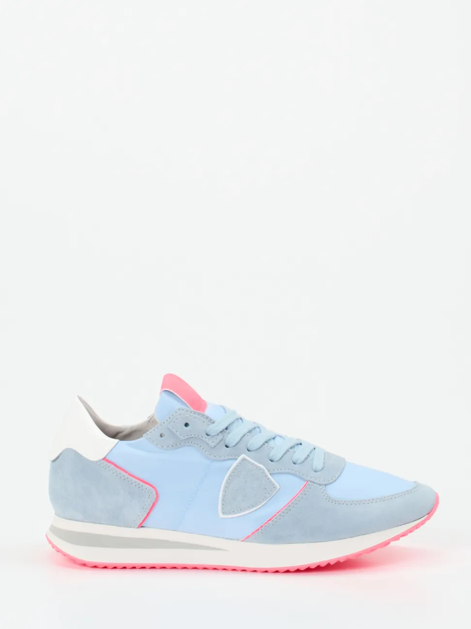 Philippe Model – Sneaker aus Veloursleder Hellblau