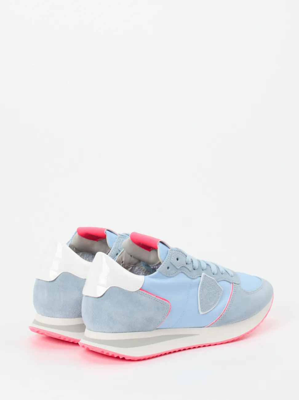 Philippe Model – Sneaker aus Veloursleder Hellblau