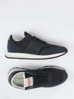Philippe Model – Sneaker aus Veloursleder und Nylon Schwarz