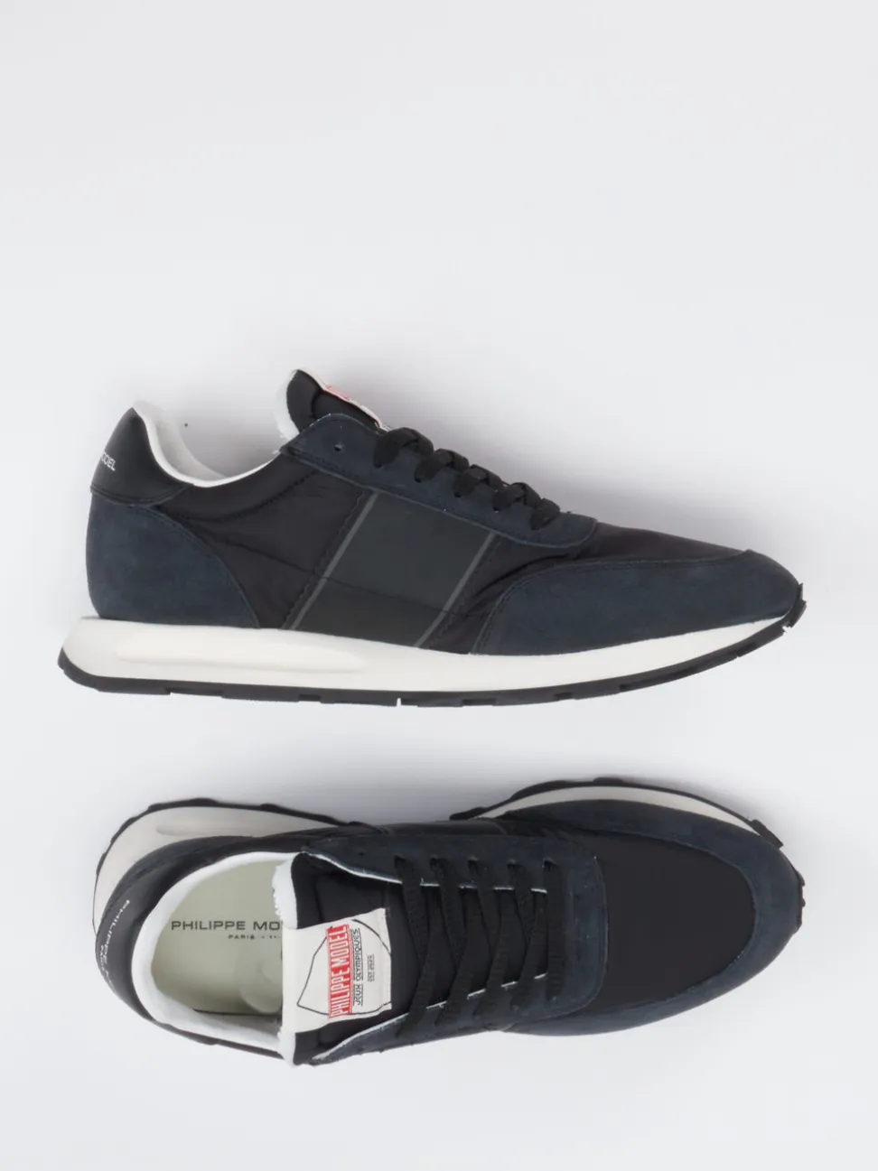 Philippe Model – Sneaker aus Veloursleder und Nylon Schwarz