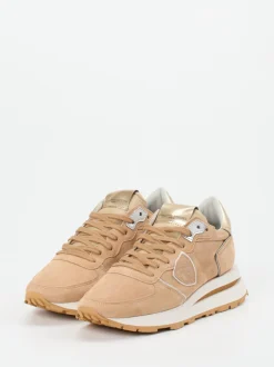 Philippe Model – Sneaker aus Veloursleder Sandbeige