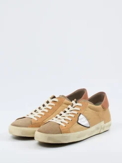 Philippe Model – Sneaker aus Veloursleder Sandbeige