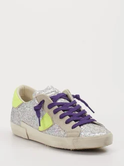 Philippe Model – Sneaker aus Metallic mit Glitzereffekt