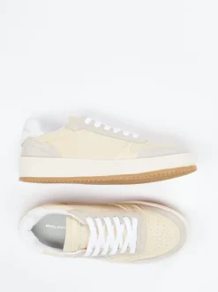Philippe Model – Sneaker aus Velour/Leder beige