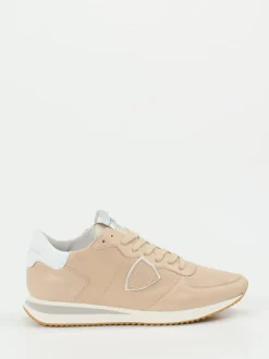 Philippe Model – Sneaker aus Kalbleder in Beige