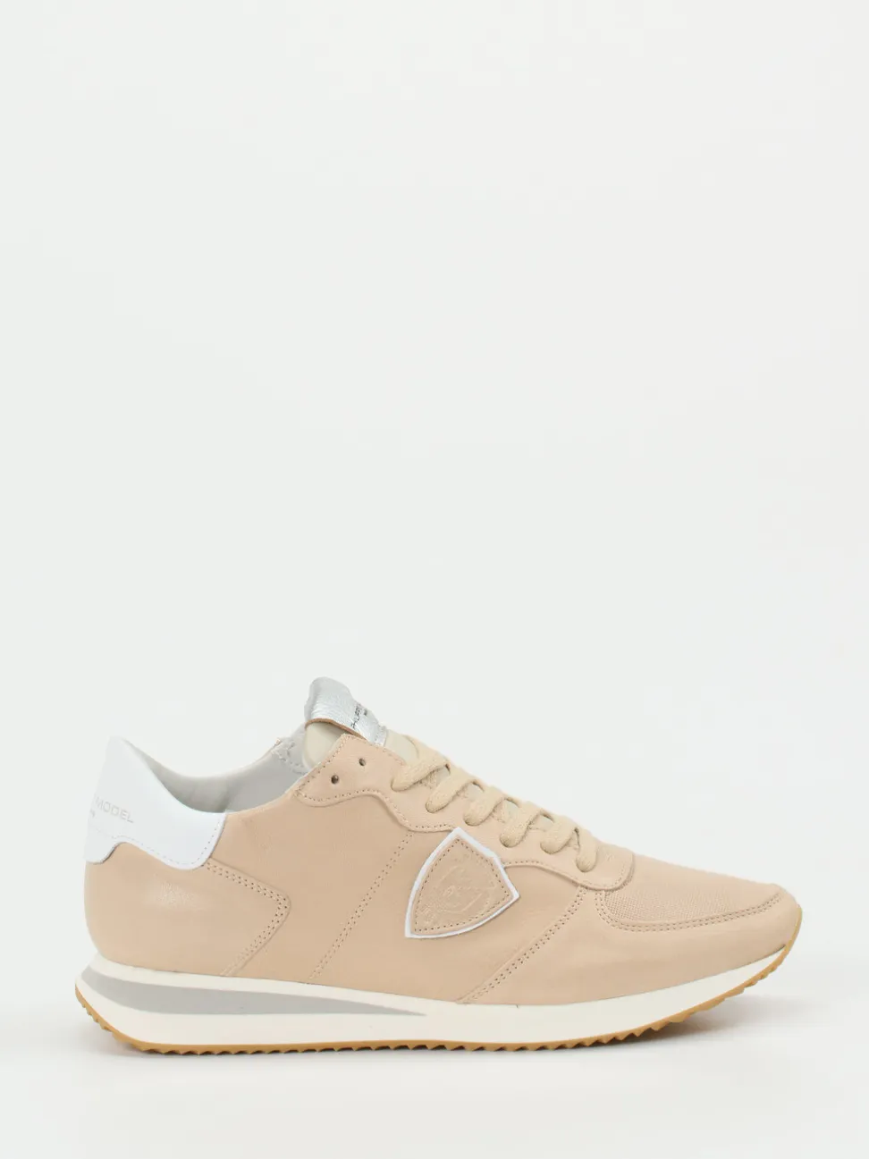 Philippe Model – Sneaker aus Kalbleder in Beige
