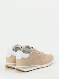 Philippe Model – Sneaker aus Kalbleder in Beige