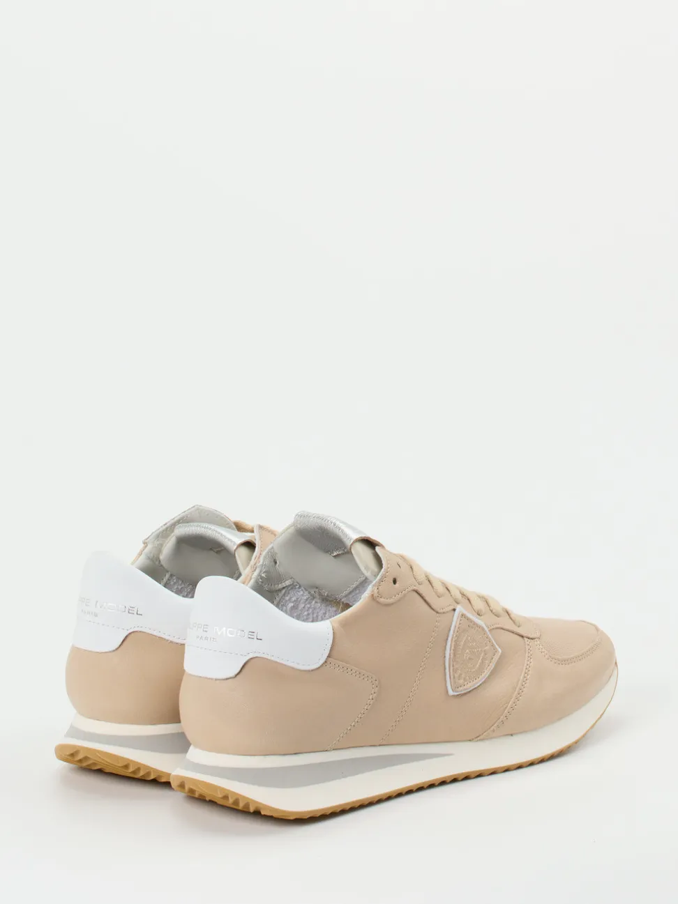 Philippe Model – Sneaker aus Kalbleder in Beige