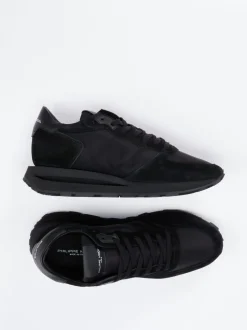 Philippe Model – Sneaker aus Veloursleder schwarz