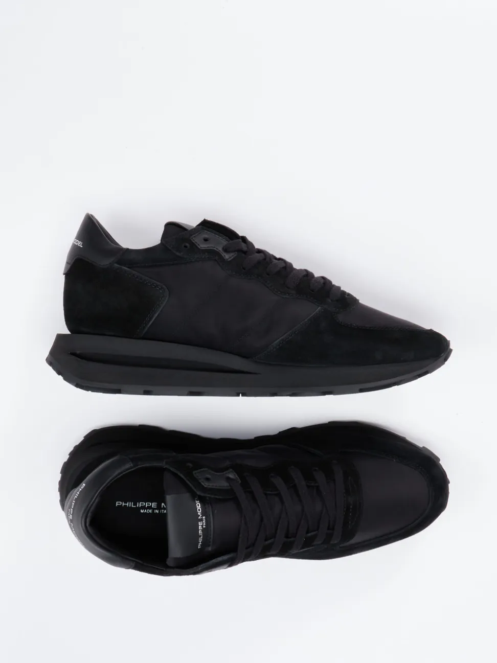 Philippe Model – Sneaker aus Veloursleder schwarz