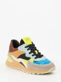 Piedi Nudi – Chunky Sneaker aus Kalbleder mehrfarbig