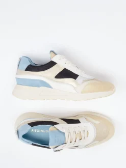 Piedi Nudi – Chunky Sneaker aus Veloursleder beige