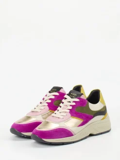 Piedi Nudi – Chunky Sneaker aus Veloursleder multicolor