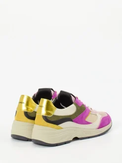 Piedi Nudi – Chunky Sneaker aus Veloursleder multicolor