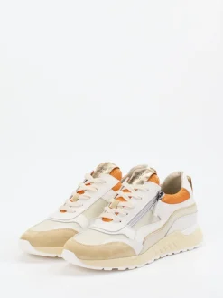 Piedi Nudi – Chunky Sneaker aus Velours- und Glattleder Beige