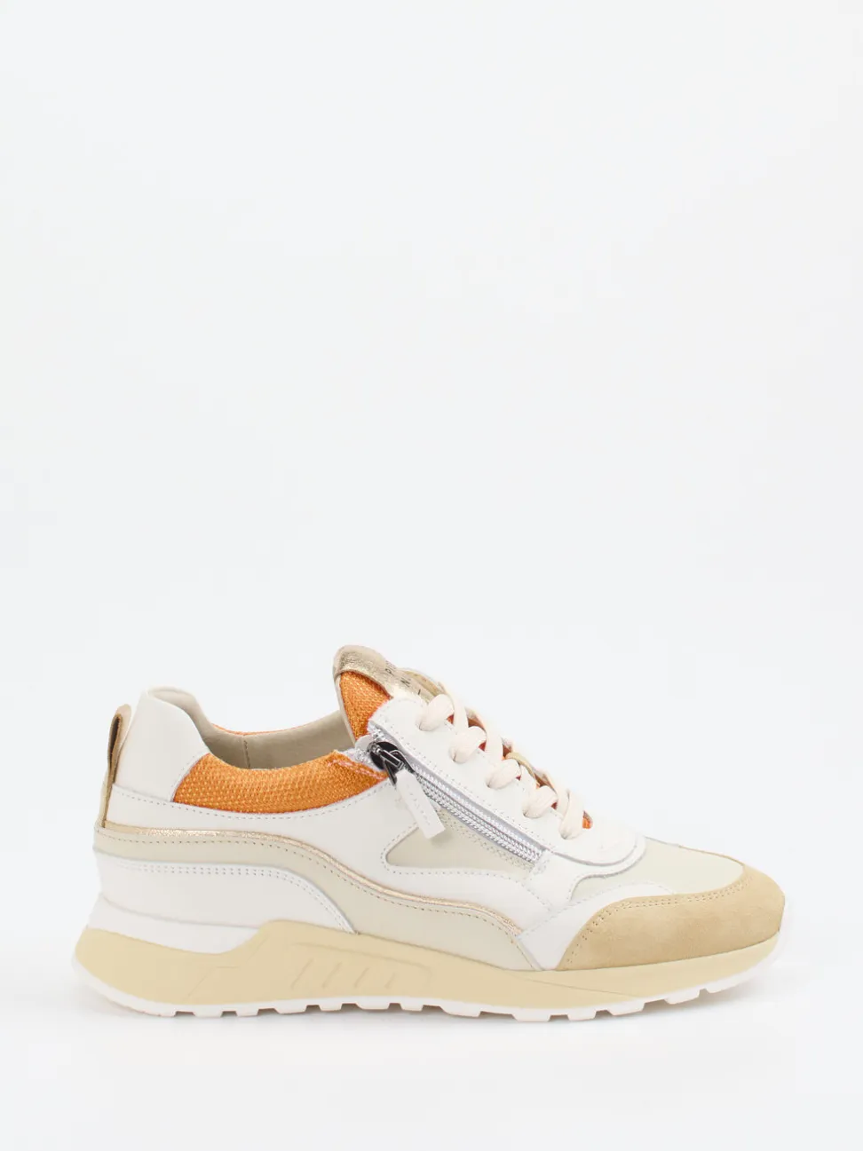 Piedi Nudi – Chunky Sneaker aus Velours- und Glattleder Beige