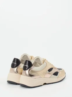 Piedi Nudi – Chunky Sneaker aus Metallicleder goldfarben