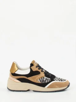 Piedi Nudi – Chunky Sneaker aus Veloursleder multi