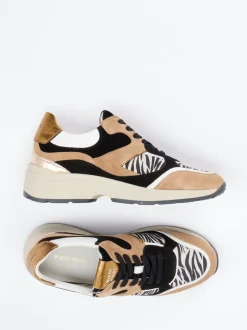 Piedi Nudi – Chunky Sneaker aus Veloursleder multi