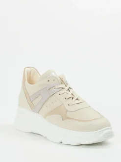 Piedi Nudi – Chunky-Sneaker aus Nubukleder beige