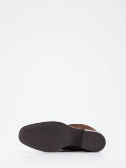 Piedi Nudi – Kniestiefel aus Veloursleder braun