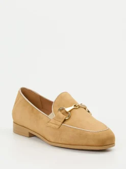 Piedi Nudi – Loafer aus Veloursleder honigbraun