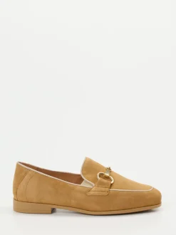 Piedi Nudi – Loafer aus Veloursleder honigbraun