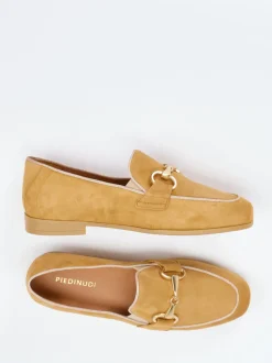 Piedi Nudi – Loafer aus Veloursleder honigbraun