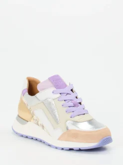 Piedi Nudi – Low-Top-Sneaker aus Metallicleder multicolor