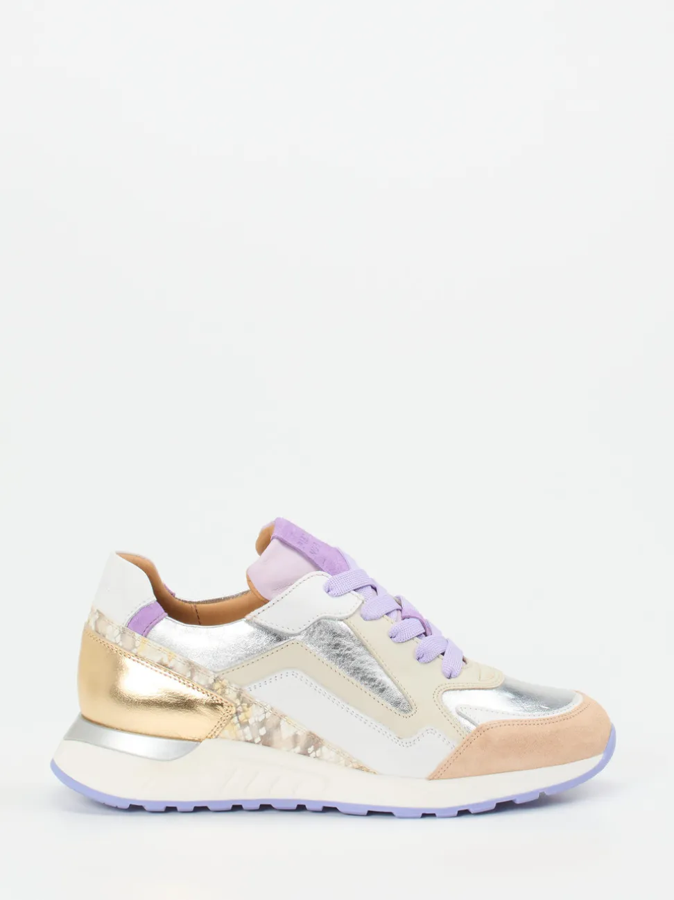 Piedi Nudi – Low-Top-Sneaker aus Metallicleder multicolor