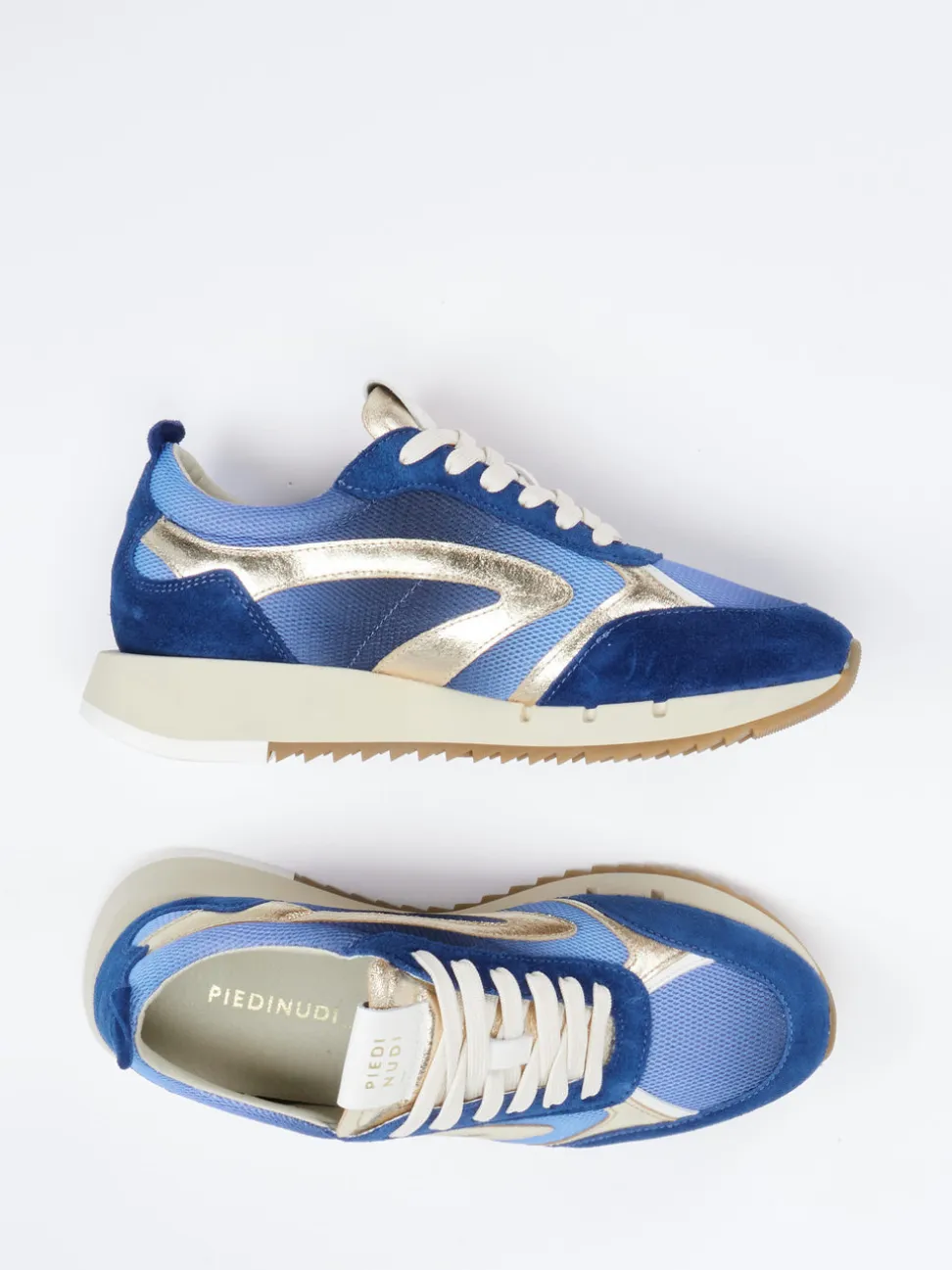 Piedi Nudi – Retro-Sneaker aus Veloursleder und Mesh