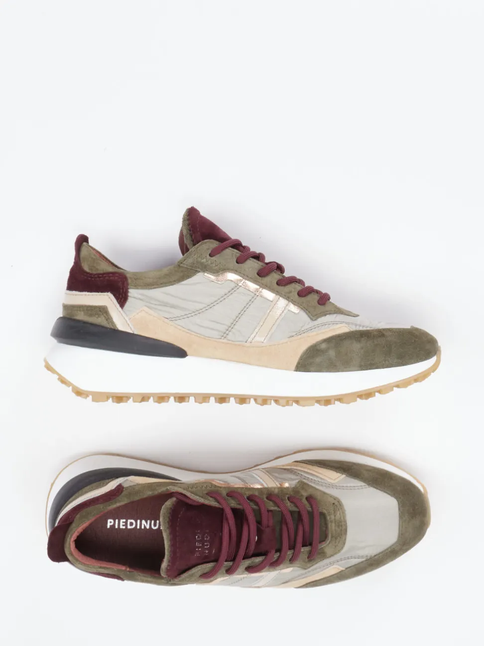 Piedi Nudi – Retro-Sneaker aus Veloursleder und Textil