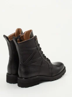Piedi Nudi – Schnürboots aus Kalbleder schwarz
