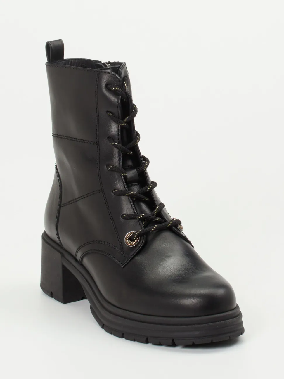 Piedi Nudi – Schnürboots aus Kalbleder schwarz