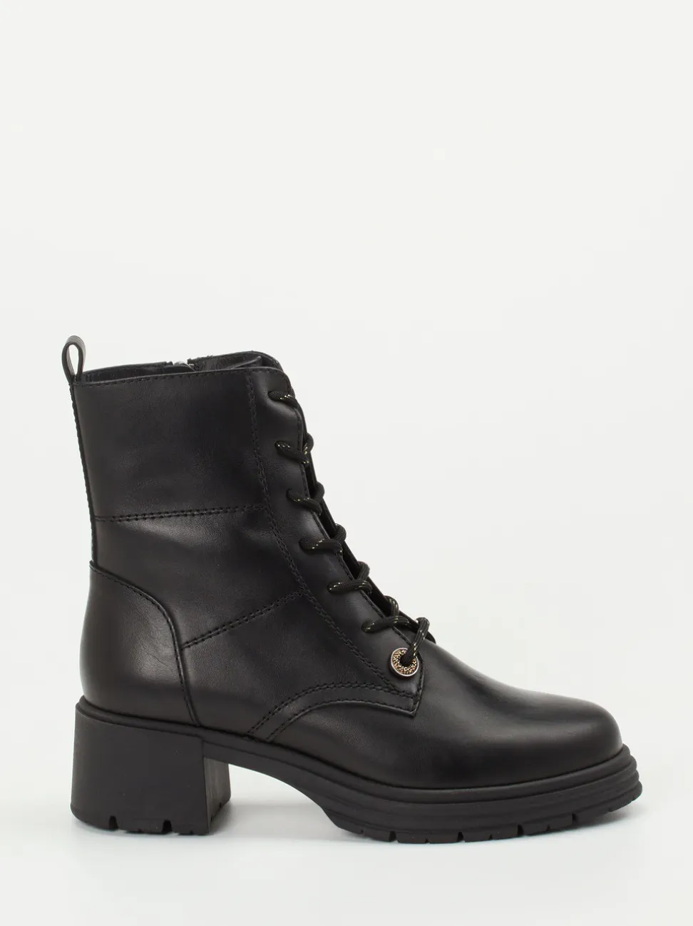 Piedi Nudi – Schnürboots aus Kalbleder schwarz