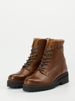 Piedi Nudi – Schnürboots aus Kalbleder mittelbraun